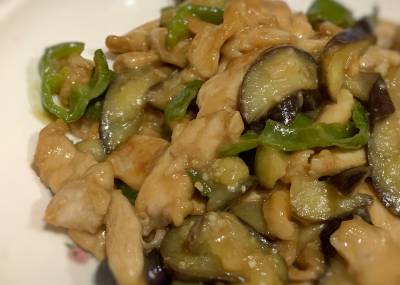 鶏肉となすのスタミナ炒め