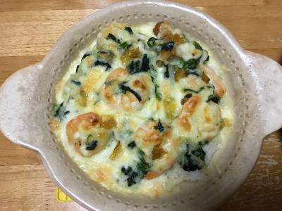 ゆずとえびのクリームドリア