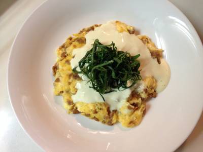 ヨーグルト納豆オムレツ