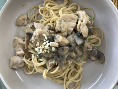 吸い鶏みそ煮込みパスタ