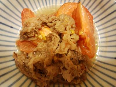 トマト牛丼