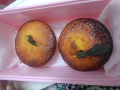 グレープフルーツとミントのケーキ