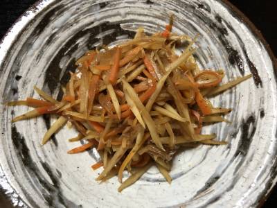 根菜の酢いため