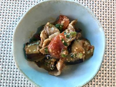 なすと豚肉のみそ炒め