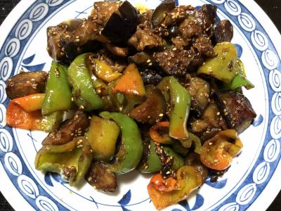 なすと豚肉のしぎ焼き