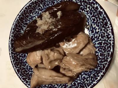 なすと鶏むね肉のうまみ酢がけ