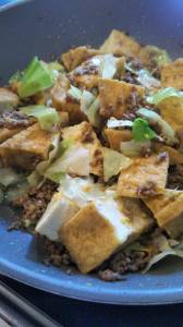 キャベツと厚揚げのみそ炒め