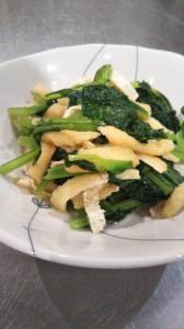 小松菜と油揚げの煮びたし