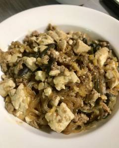 マーボーなす春雨豆腐