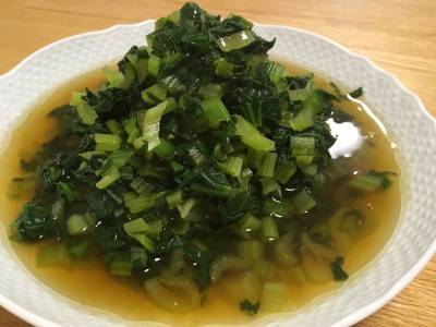 小松菜と油揚げの煮びたし