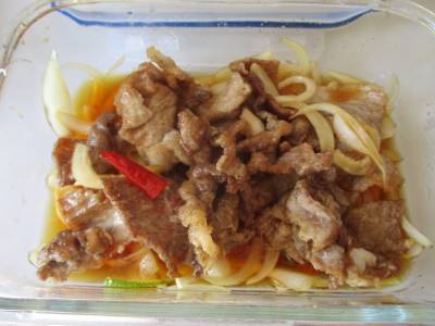 新たまねぎと豚肉の南蛮漬け