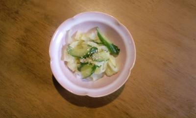 キャベツときゅうりの酢みそあえ