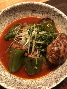 ピーマンの肉詰め トマトジュース煮