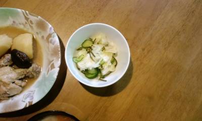 きゅうりとキャベツの浅漬け