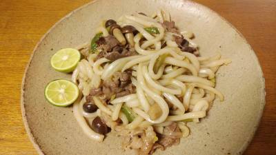 照り焼きうどん　