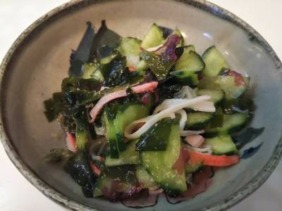 きゅうりとわかめの酢の物