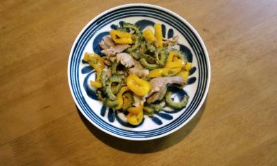 豚こまとゴーヤーのみそチャンプルー