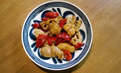 れんこんと鶏むねのチャイナデリ風