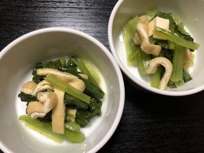 小松菜と油揚げのサッと煮びたし