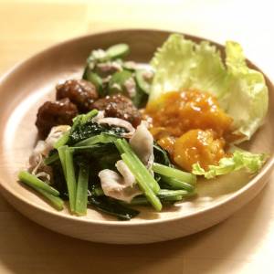 豚バラと小松菜の塩炒め