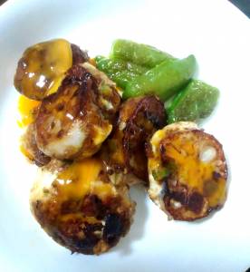 れんこんのつくねのっけ