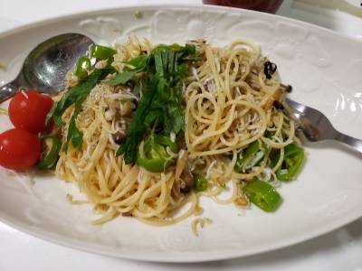 しらすとアスパラのスパゲッティ