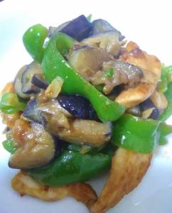 鶏肉となすのスタミナ炒め