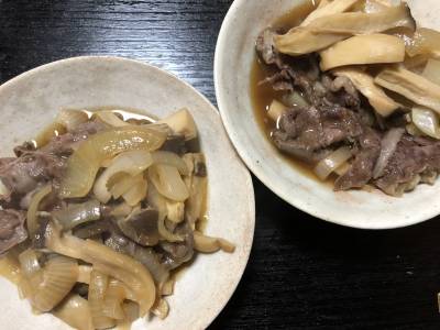 エリンギと牛肉の甘辛煮