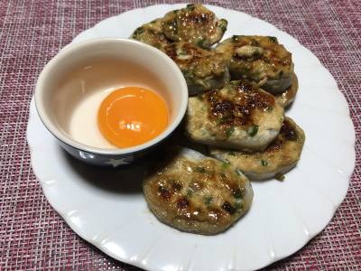 れんこんのつくねのっけ