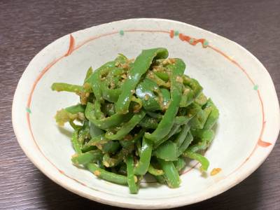 ピーマンのごまあえ