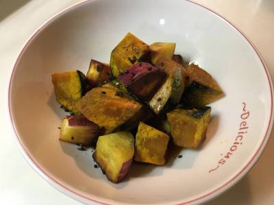 かぼちゃとさつまいもの揚げ煮