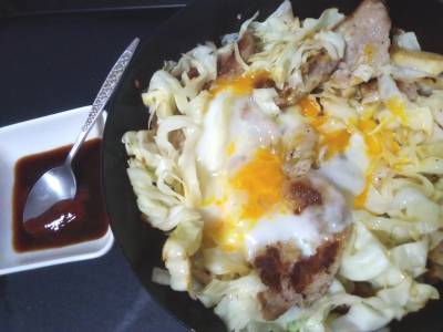 春キャベツの豚平焼き風