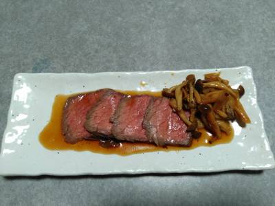 秋の和風ローストビーフ丼