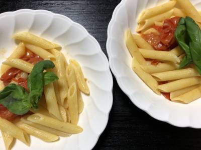 ミニトマトのパスタ