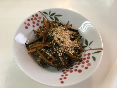 かぼちゃの皮のきんぴら