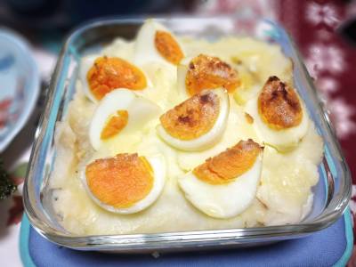 ゆで卵のポテトグラタン