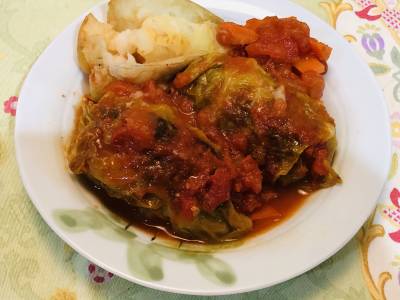 焦がしロールキャベツ