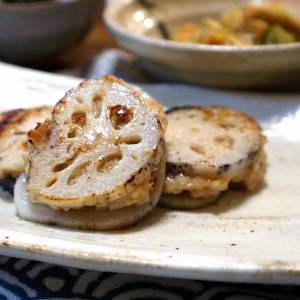 れんこんのひき肉はさみ焼き