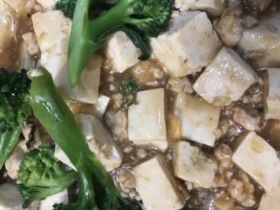 オクラと鶏肉のマーボー豆腐