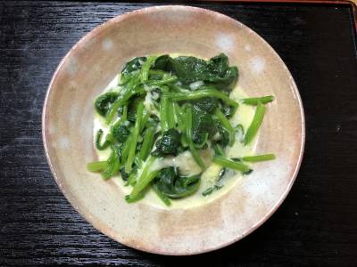 ほうれんそうのチーズ炒め