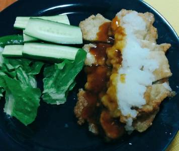 豚肉のしょうがおろしあんかけ