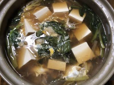 帆立てのトロトロ湯豆腐