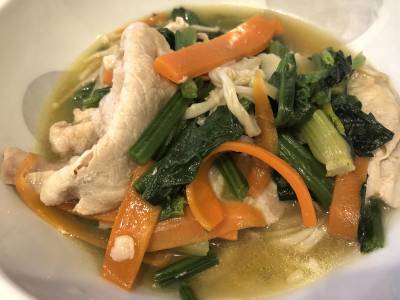 豚肉とほうれんそうのしょうがあん