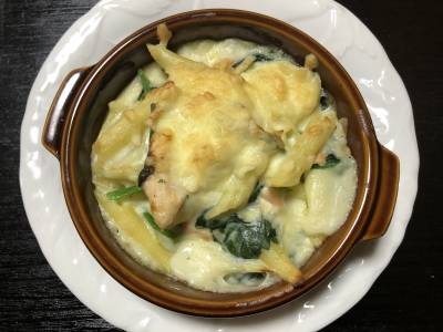 さけとほうれんそうのグラタン