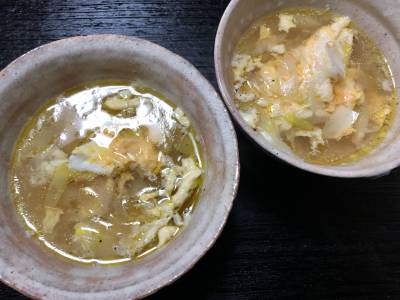 ねぎの卵とじスープ