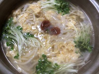 梅のせ卵とじうどん