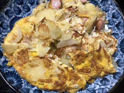 ソーセージのスペイン風オムレツ