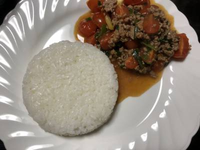 トマトのそぼろ煮