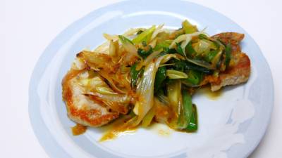 たっぷりねぎのポークジンジャー