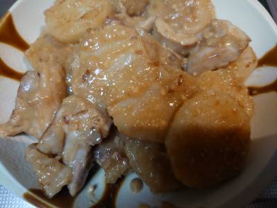 鶏肉と長芋のみそ煮